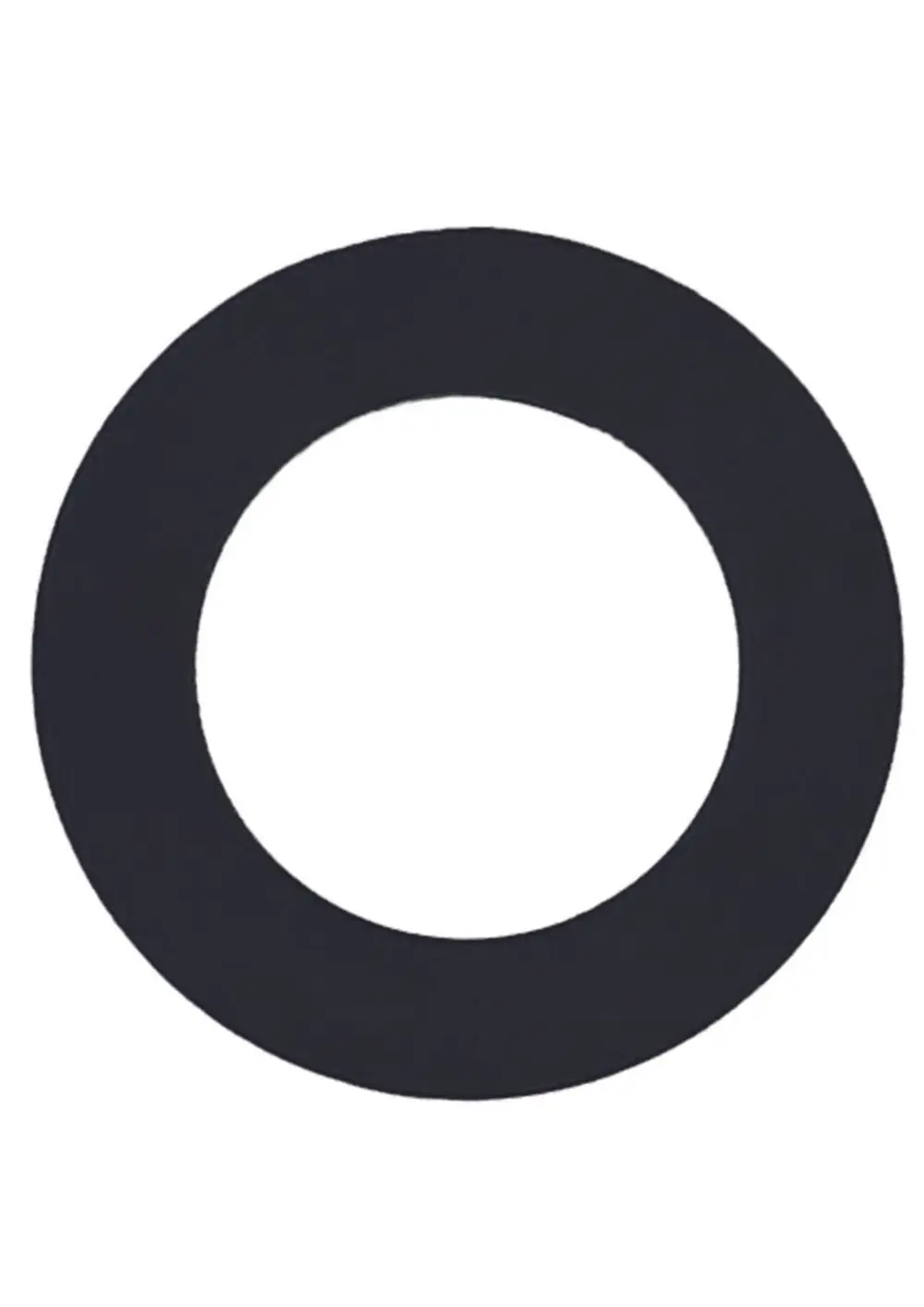 Schwarze Flachdichtung in Form eines Rings, geeignet für Verrohrungen, hergestellt von Judo.